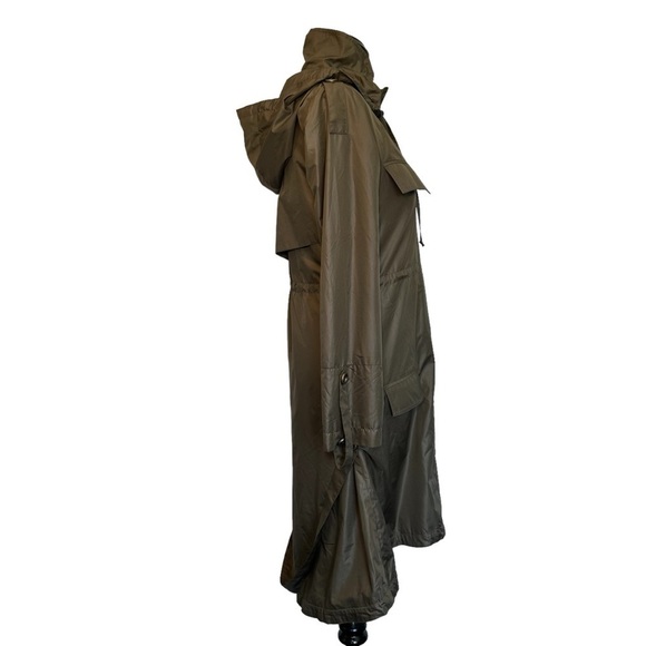 Morphine Generation olive green long windbreaker hooded jacket - Picture 5 of 13